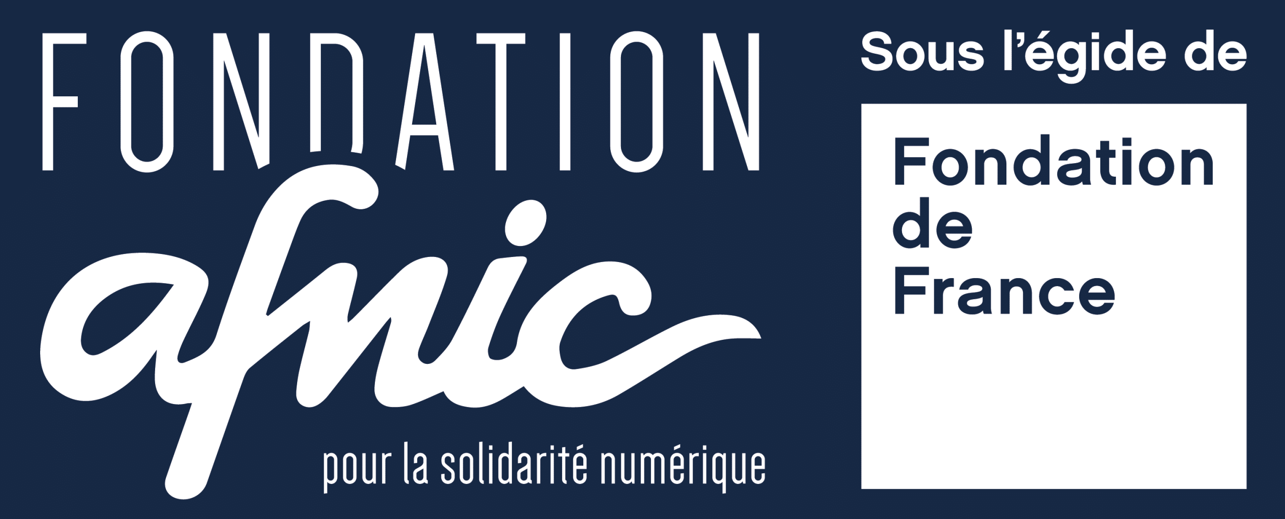 Logo de la fondation AFNIC sous l'égide de la fondation de France pour la solidarité numérique