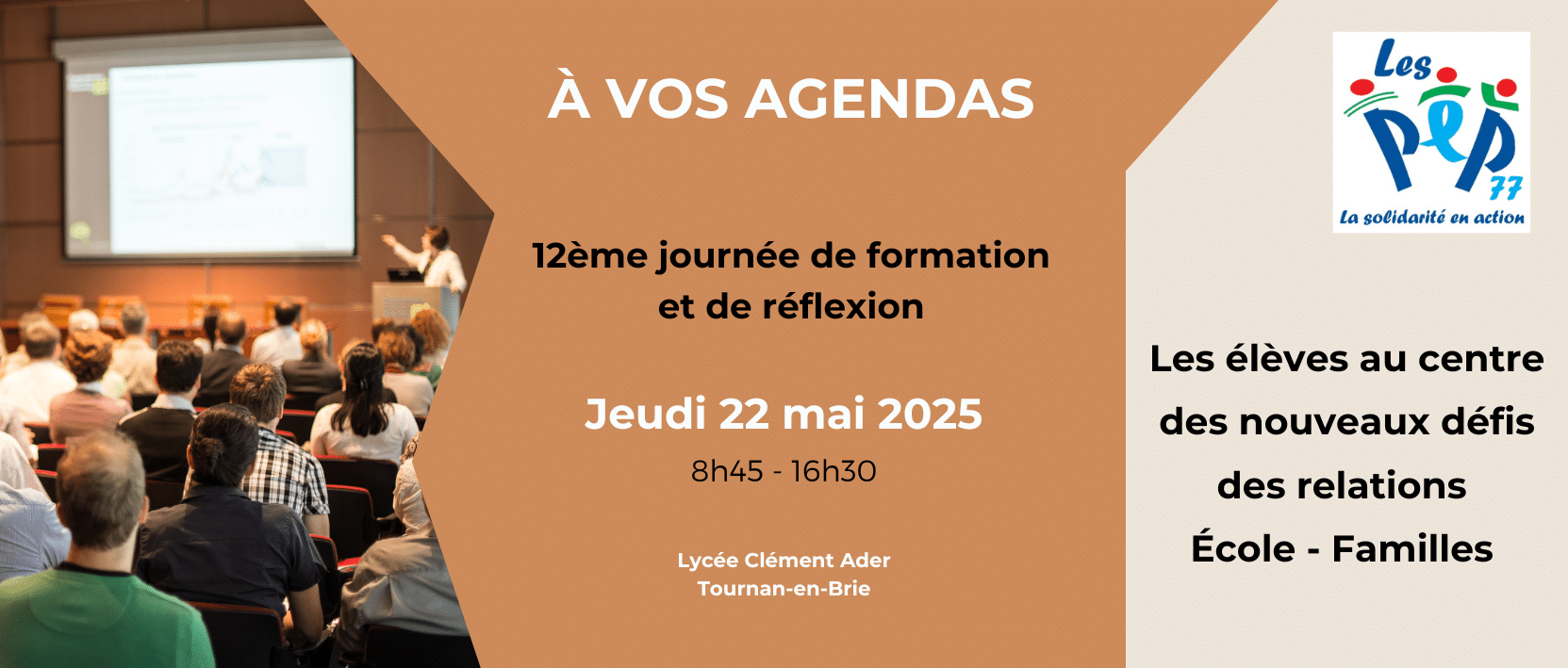 12ème colloque organisé par l'ADPEP77 le 22 mai 2025 à Tournan en Brie