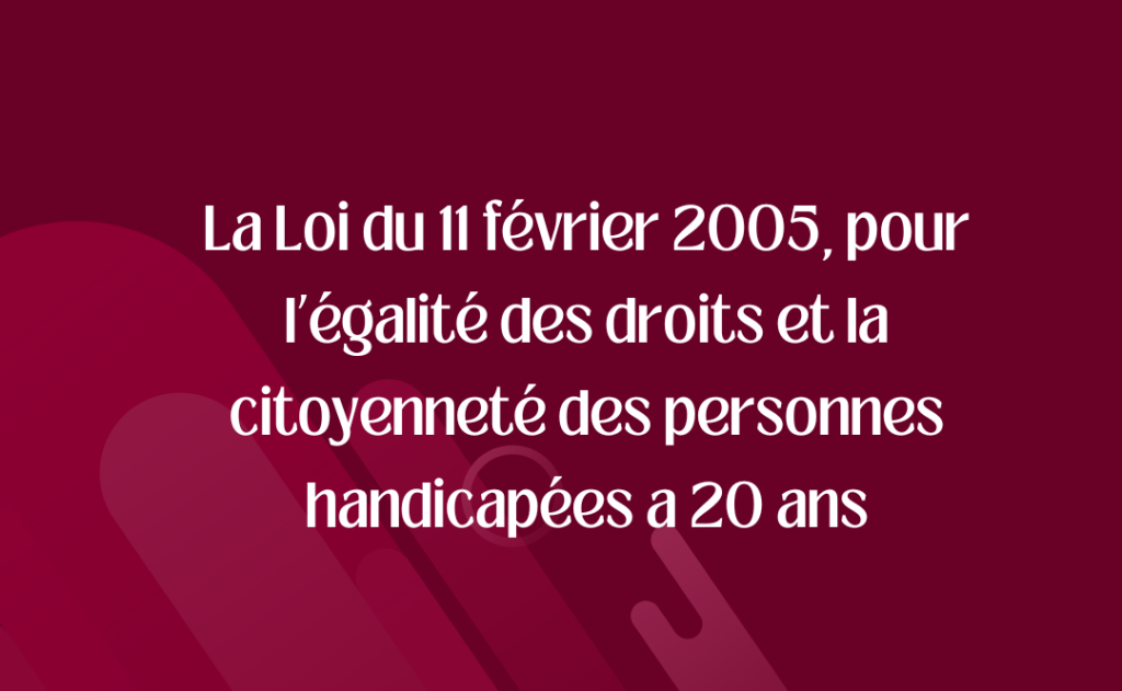 La Loi "handicap du 11 février 2025 a 20 ans