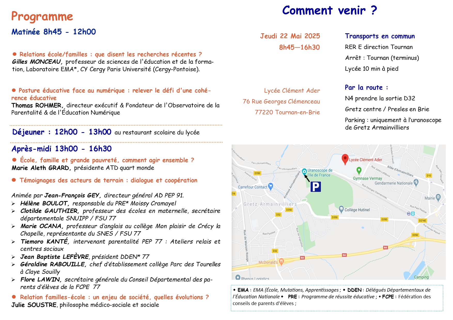 Programme du colloque 2025